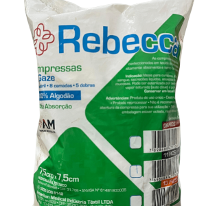 Gaze 11 Fios 7,5×7,5 100% Algodão 500un – Rebecca