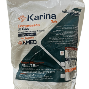 Gaze 9 Fios 7,5×7,5 100% Algodão 500un – Karina