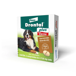 Drontal Plus Vermífugo Para Cães De 35kg Sabor Carne – Elanco