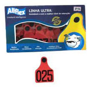 Brinco Médio C/numero Vermelho C/25 – Allflex
