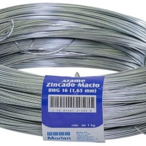 Arame Zincado Macio Bwg 16 1,65mm 1kg – Morlan