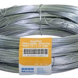 Arame Zincado Macio Bwg 18 1,24mm 1kg – Morlan