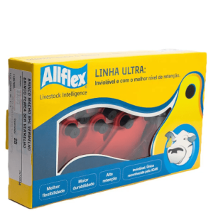 Brinco Grande Liso Vermelho C/25 – Allflex
