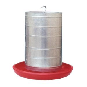 Comedouro Aves 5kg Tub.metal Base Plástica