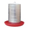 Comedouro Aves 15kg Tub.metal Base Plástica