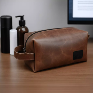 Necessaire Estojo Organizador Bolsa de Mão Couro Legítimo