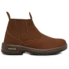 Botina Agrícola Masculina Couro Nobuck Marrom