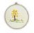 Quadro Bastidor Ipê Amarelo – Tamanho 25 cm Bordado à Mão