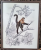 Quadro com moldura Macaco-Prego – Tamanho 47×27 cm bordado à mão